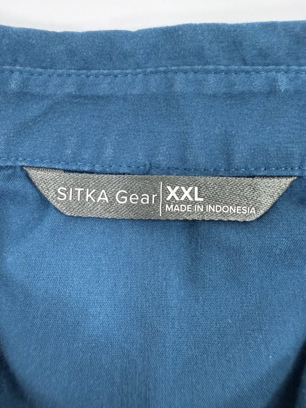 Sitka Mens Shop Shirt Short Sleeve Button Up Size 2XL Blue Outdoor Workwear - Picture 7 of 16